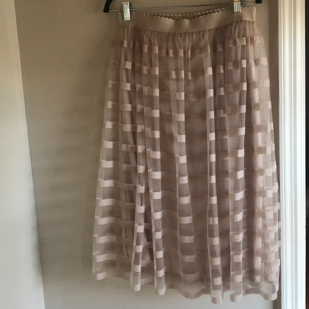 Cream Tulle Skirt